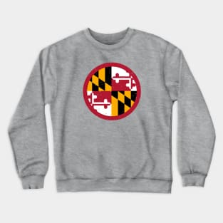 Retro Maryland State Flag // Vintage Maryland Grunge Emblem Crewneck Sweatshirt